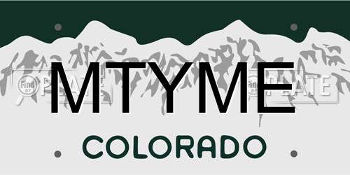 MTYME Colorado License Plate