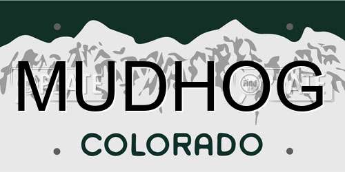 MUDHOG Colorado License Plate