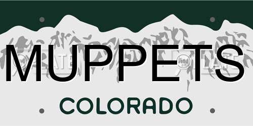 MUPPETS Colorado License Plate
