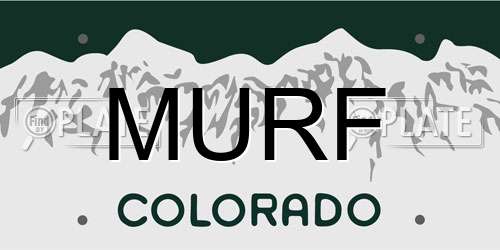 MURF Colorado License Plate