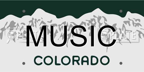 MUSIC Colorado License Plate