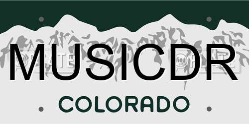 MUSICDR Colorado License Plate