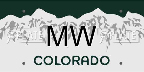 MW Colorado License Plate
