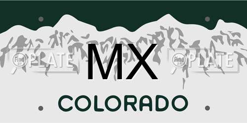 MX Colorado License Plate