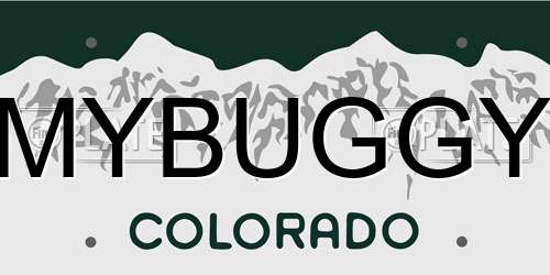 MYBUGGY Colorado License Plate