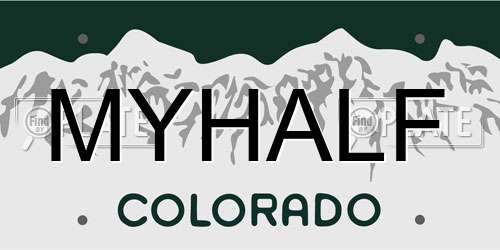 MYHALF Colorado License Plate