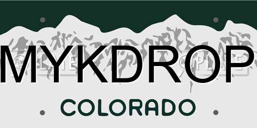MYKDROP Colorado License Plate