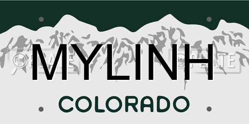 MYLINH Colorado License Plate
