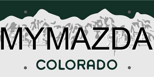 MYMAZDA Colorado License Plate