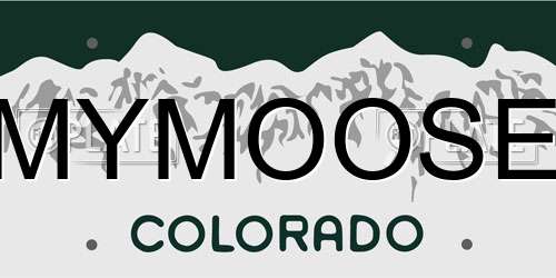 MYMOOSE Colorado License Plate