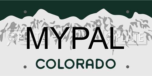 MYPAL Colorado License Plate