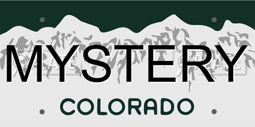 MYSTERY Colorado License Plate