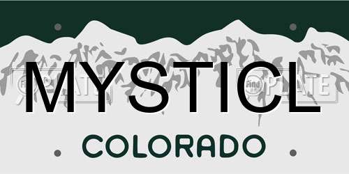 MYSTICL Colorado License Plate