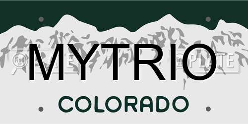 MYTRIO Colorado License Plate