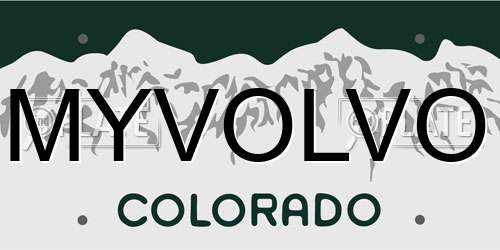 MYVOLVO Colorado License Plate