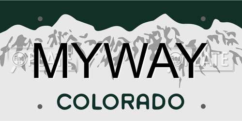 MYWAY Colorado License Plate