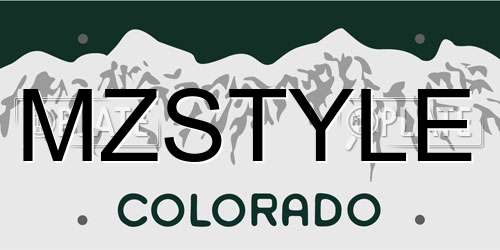 MZSTYLE Colorado License Plate