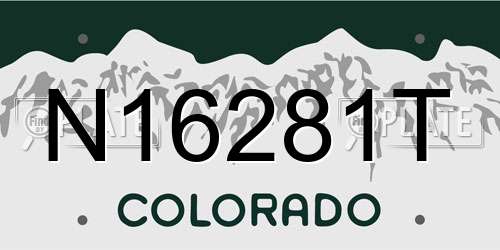 N16281T Colorado License Plate