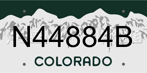 N44884B Colorado License Plate