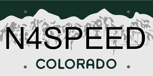 N4SPEED Colorado License Plate