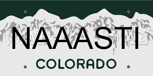 NAAASTI Colorado License Plate