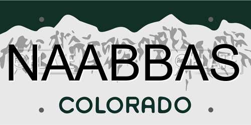 NAABBAS Colorado License Plate