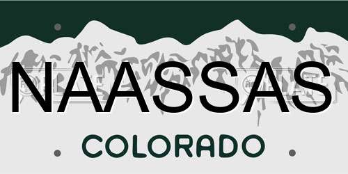 NAASSAS Colorado License Plate