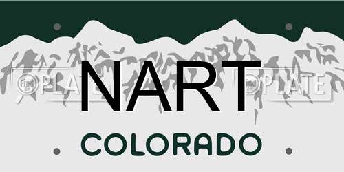 NART Colorado License Plate