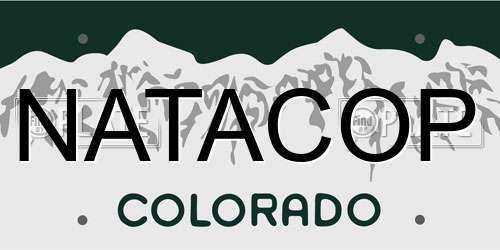 NATACOP Colorado License Plate