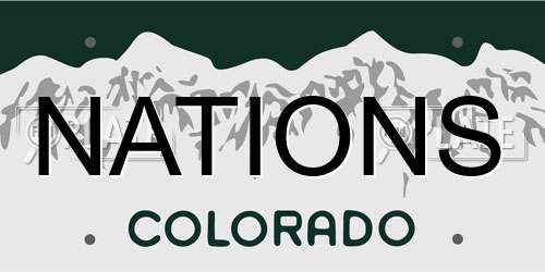 NATIONS Colorado License Plate