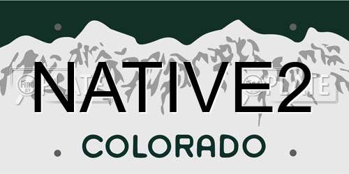 NATIVE2 Colorado License Plate