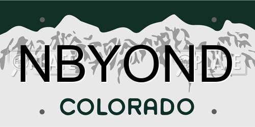 NBYOND Colorado License Plate
