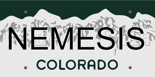 NEMESIS Colorado License Plate
