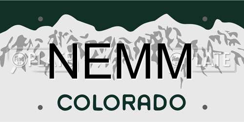 NEMM Colorado License Plate