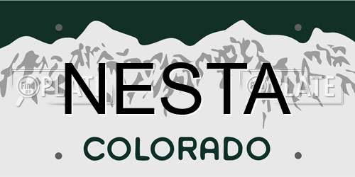 NESTA Colorado License Plate