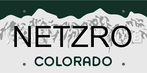 NETZRO Colorado License Plate