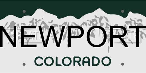 NEWPORT Colorado License Plate