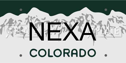 NEXA Colorado License Plate