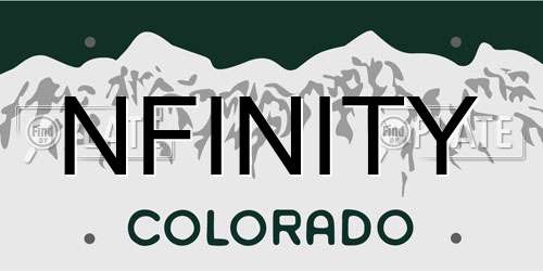 NFINITY Colorado License Plate