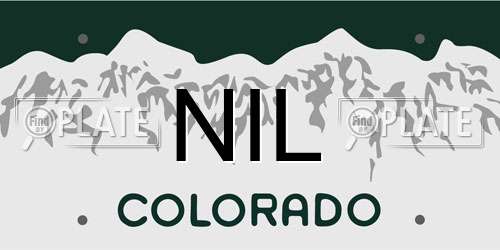 NIL Colorado License Plate