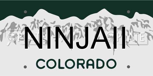 NINJAII Colorado License Plate