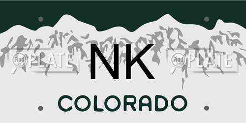 NK Colorado License Plate