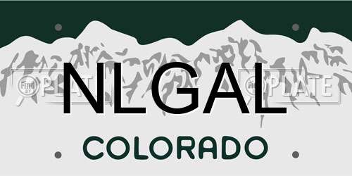 NLGAL Colorado License Plate