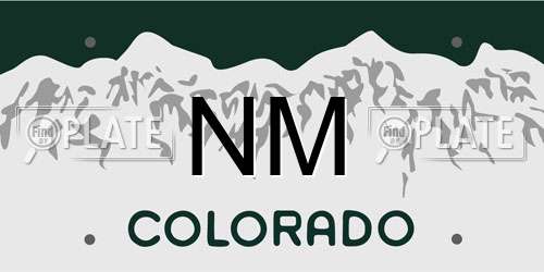 NM Colorado License Plate