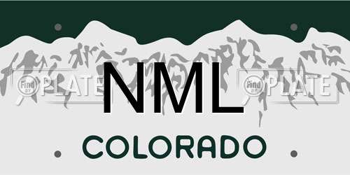NML Colorado License Plate