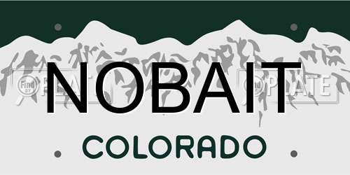 NOBAIT Colorado License Plate