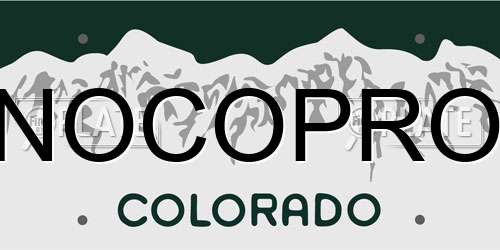 NOCOPRO Colorado License Plate