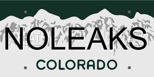 NOLEAKS Colorado License Plate