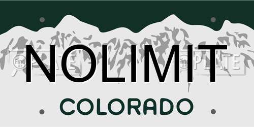 NOLIMIT Colorado License Plate