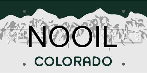 NOOIL Colorado License Plate